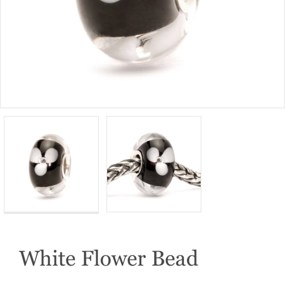 White flower Trollbead